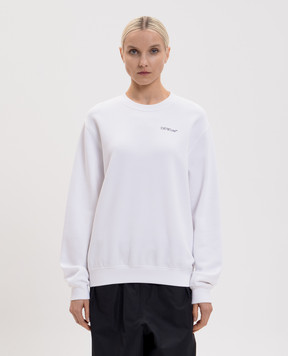 Off-White White sweatshirt with floral Arrow logo print 2BA055S26FLE002
