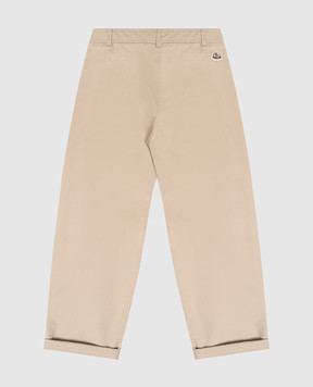 Moncler ENFANT Children's beige pants with logo L19542A00003598QH810