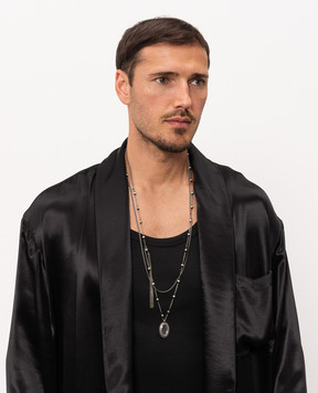 Ann Demeulemeester Silver chain necklace with pendants B0014102OT018