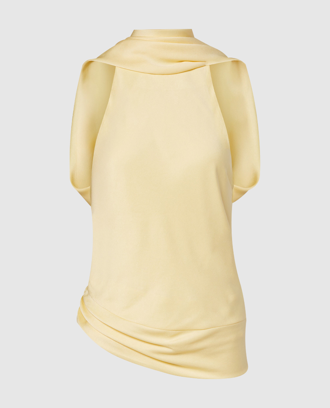 Samira gelbes drapiertes Top