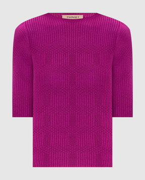 Twinset Pink ribbed top 261TP3402