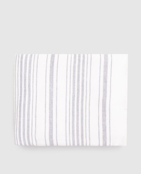 L'appartement White Stripe Towel STRIPEGAUZEBATHSHEET