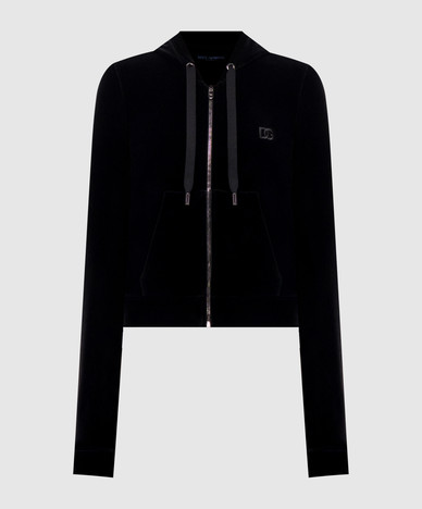 Black velour sports jacket