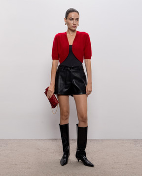 Twinset Red bolero made of wool, cashmere and silk 262TT3022