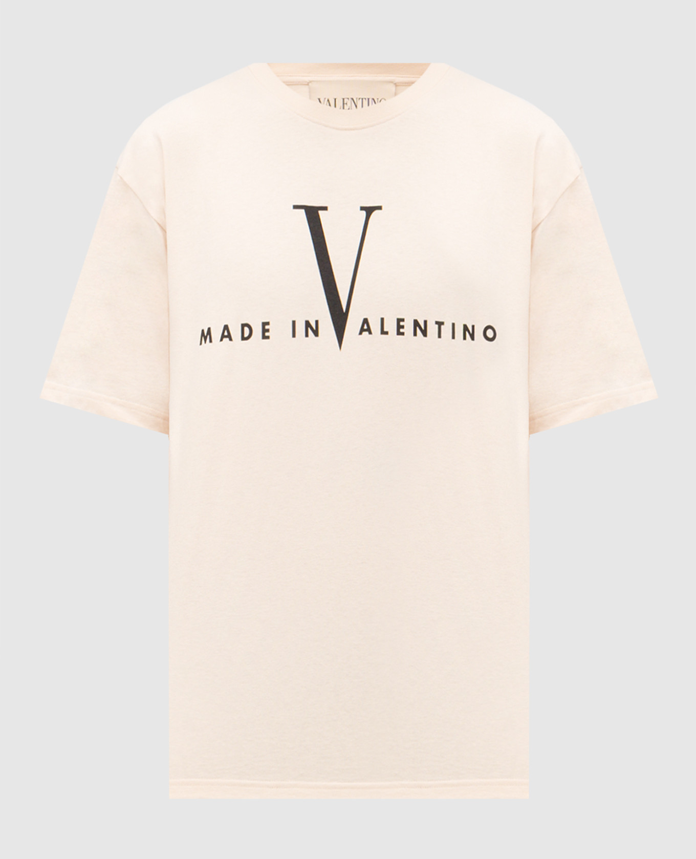 

Beige T-shirt with logo print Valentino