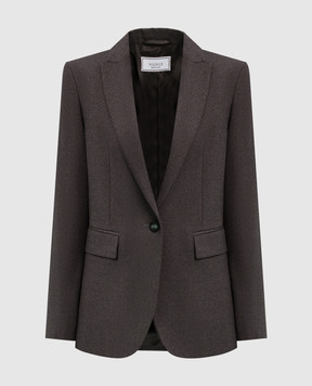 Peserico Brown jacket with wool S0160302660