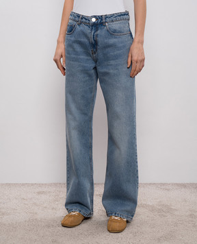 Ami Paris Blue jeans with logo patch FTR450DE0046