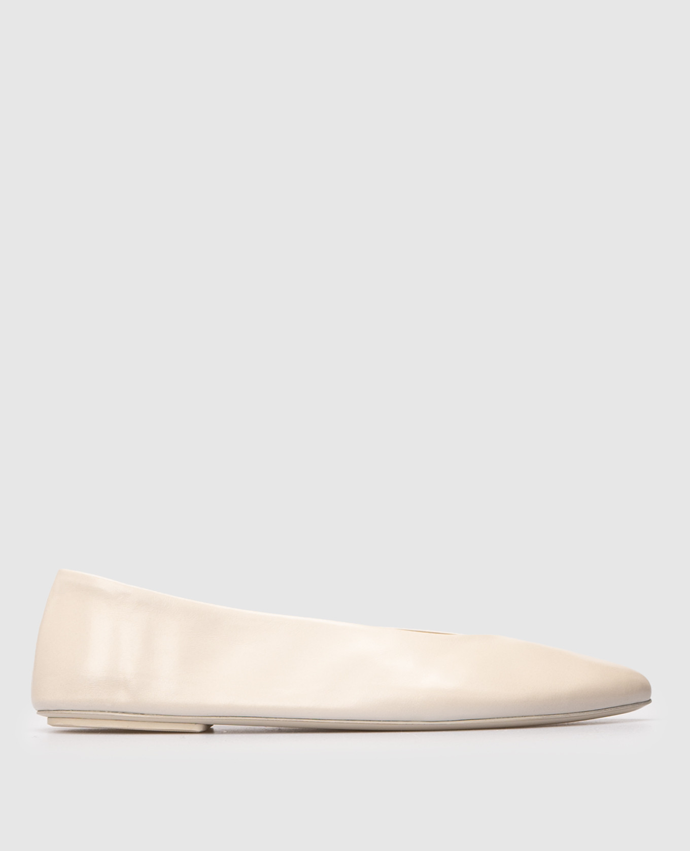 Gray leather ballet flats Frondina