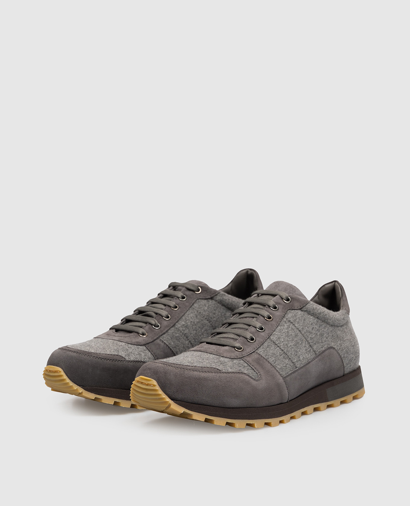 Gray combination sneakers ISAIA 2