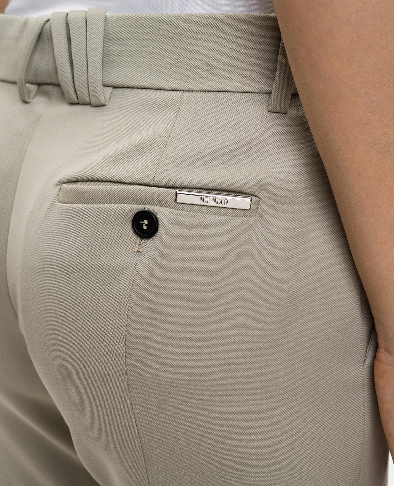 

Khaki wool flared pants The Attico