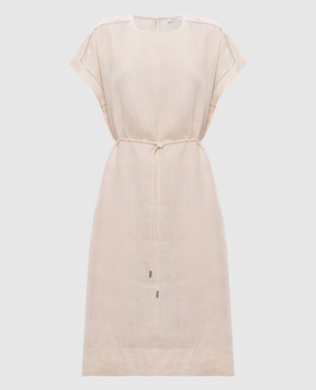Peserico Beige linen dress S02413A02600