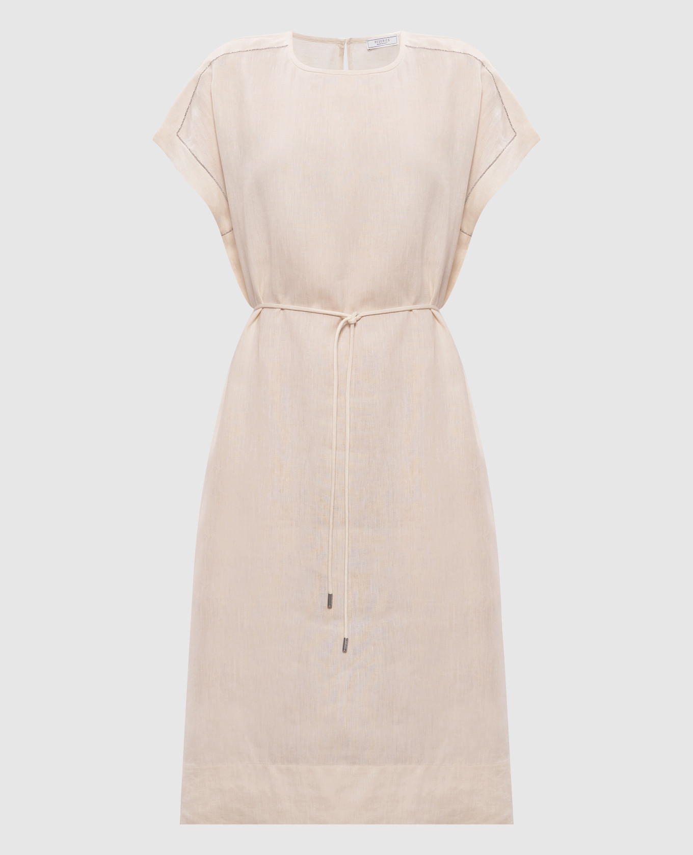 Beige linen dress Peserico