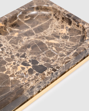 Treesseci Brown Marble Palace Bathroom Vanity Stand PA66AEMGD