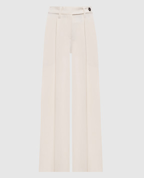 Brunello Cucinelli Ivory linen pants MH126P9138
