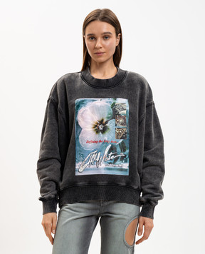 Off-White Gray sweatshirt with print 2BA075S26FLE001