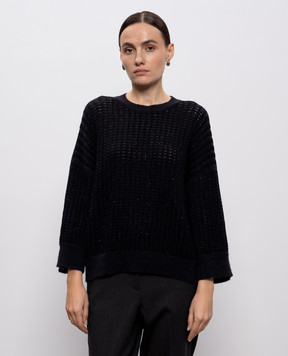 Peserico Blue alpaca wool sweater E99003F079217C