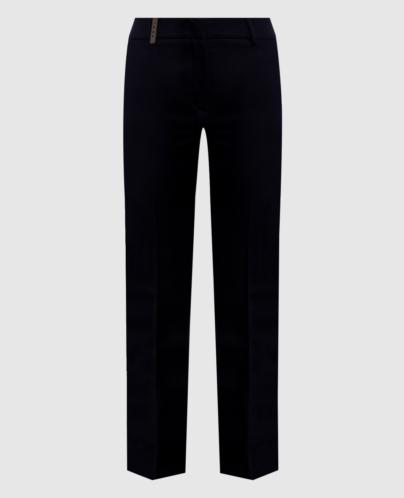 Navy wool and cashmere pants