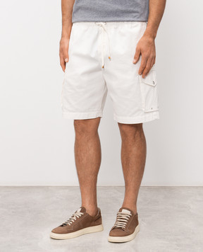 Brunello Cucinelli Ivory cargo shorts M252DU0025