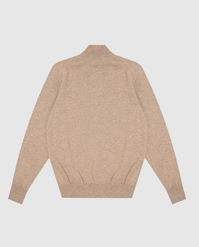 Brunello Cucinelli Children's beige cashmere cardigan B22M10026B