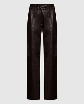 Simonetta Ravizza Candela brown leather pants F06PS32L1