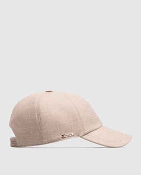 Enrico Mandelli Beige wool and cashmere cap CAP4015804
