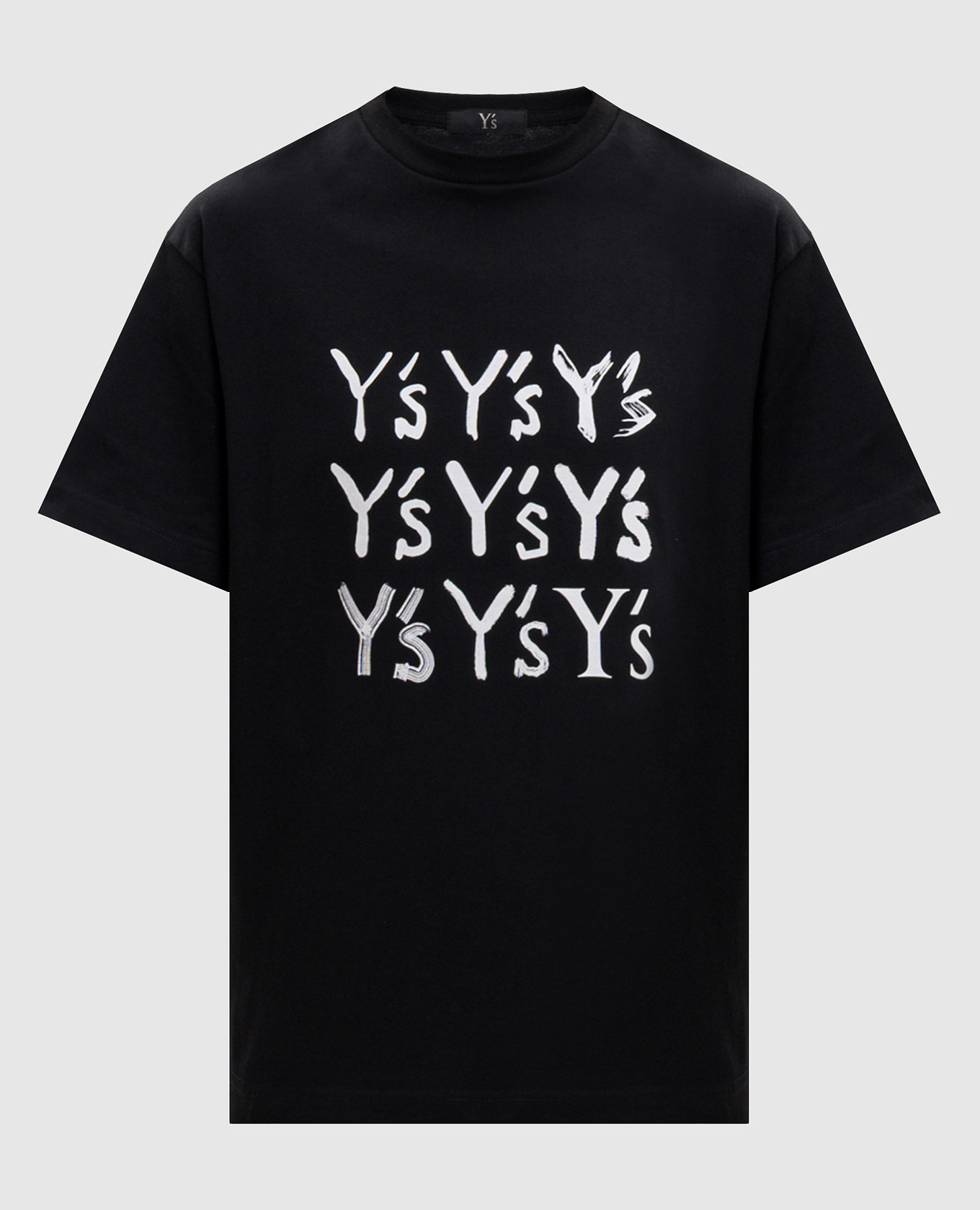 Black T-shirt with monogram logo print