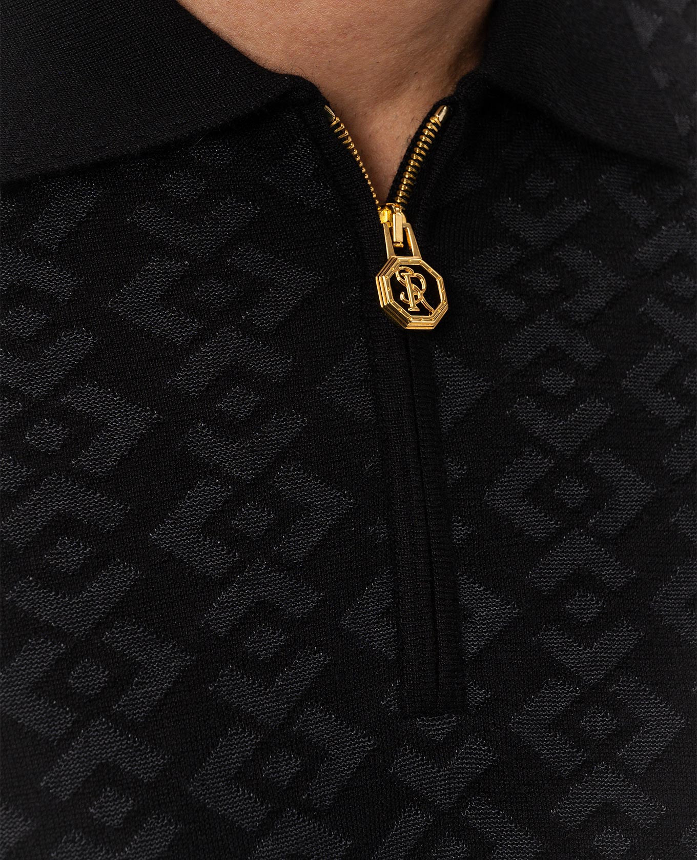 Black cashmere and silk polo shirt Stefano Ricci 5