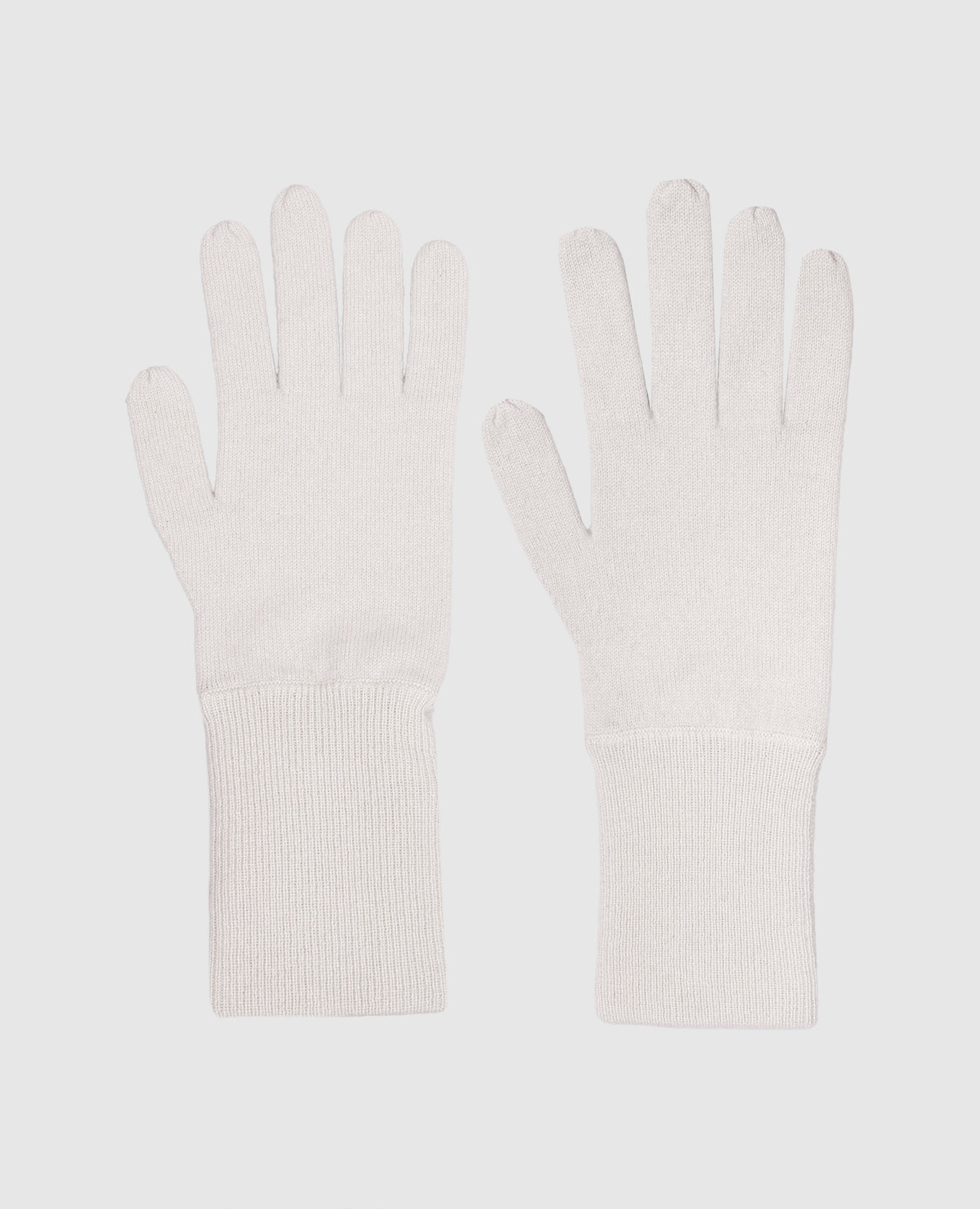 Beige cashmere gloves