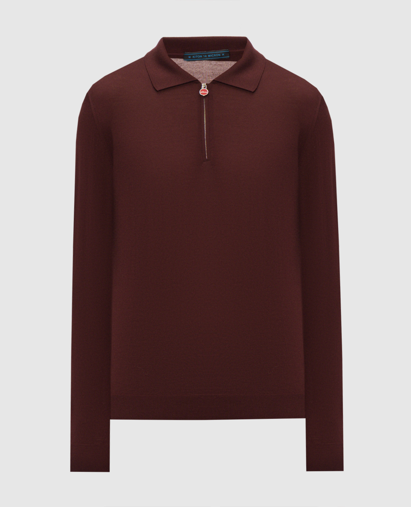 Burgundy wool polo shirt