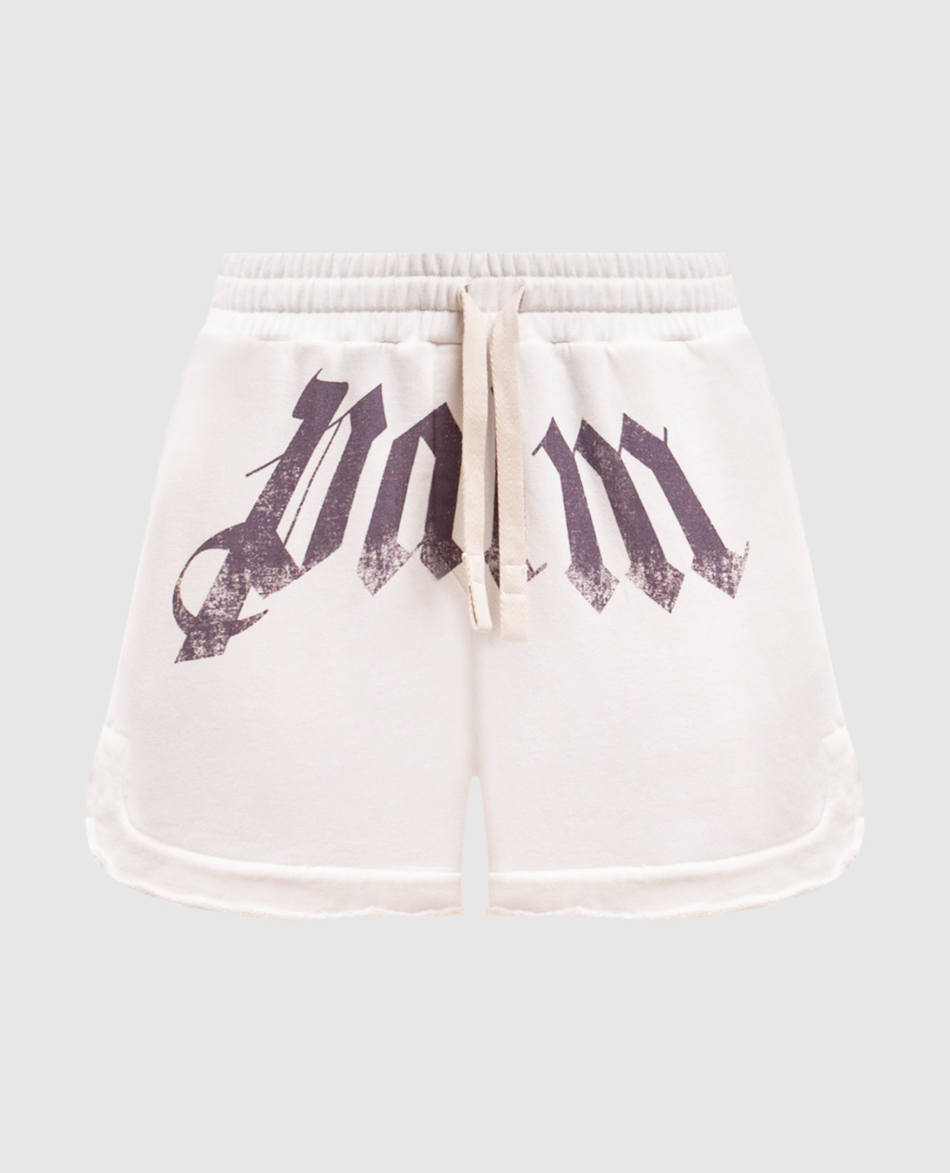 Short blanc imprimé du logo