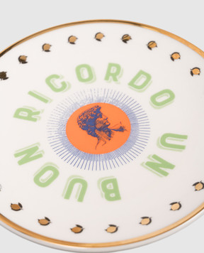 Bitossi Home White porcelain souvenir plate David BEL20106