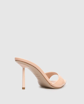 Le Silla BELLA beige patent leather mules 6625E080BXPPGSL