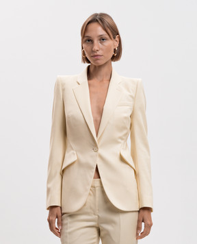 Alexander McQueen Yellow wool jacket 857750QJAGA