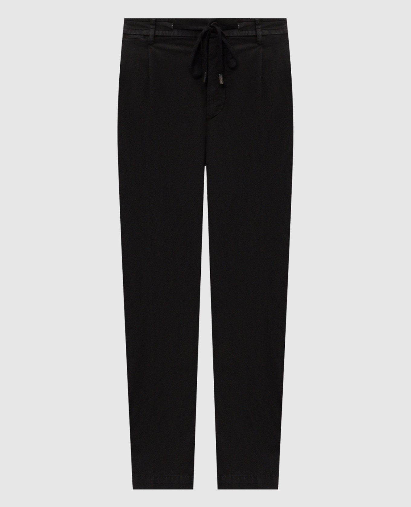 Dark brown pants with logo patch