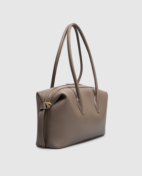 YUZEFI Brown Brioche leather bag BRIOCHEDUFFLEPEBBLEGRAI