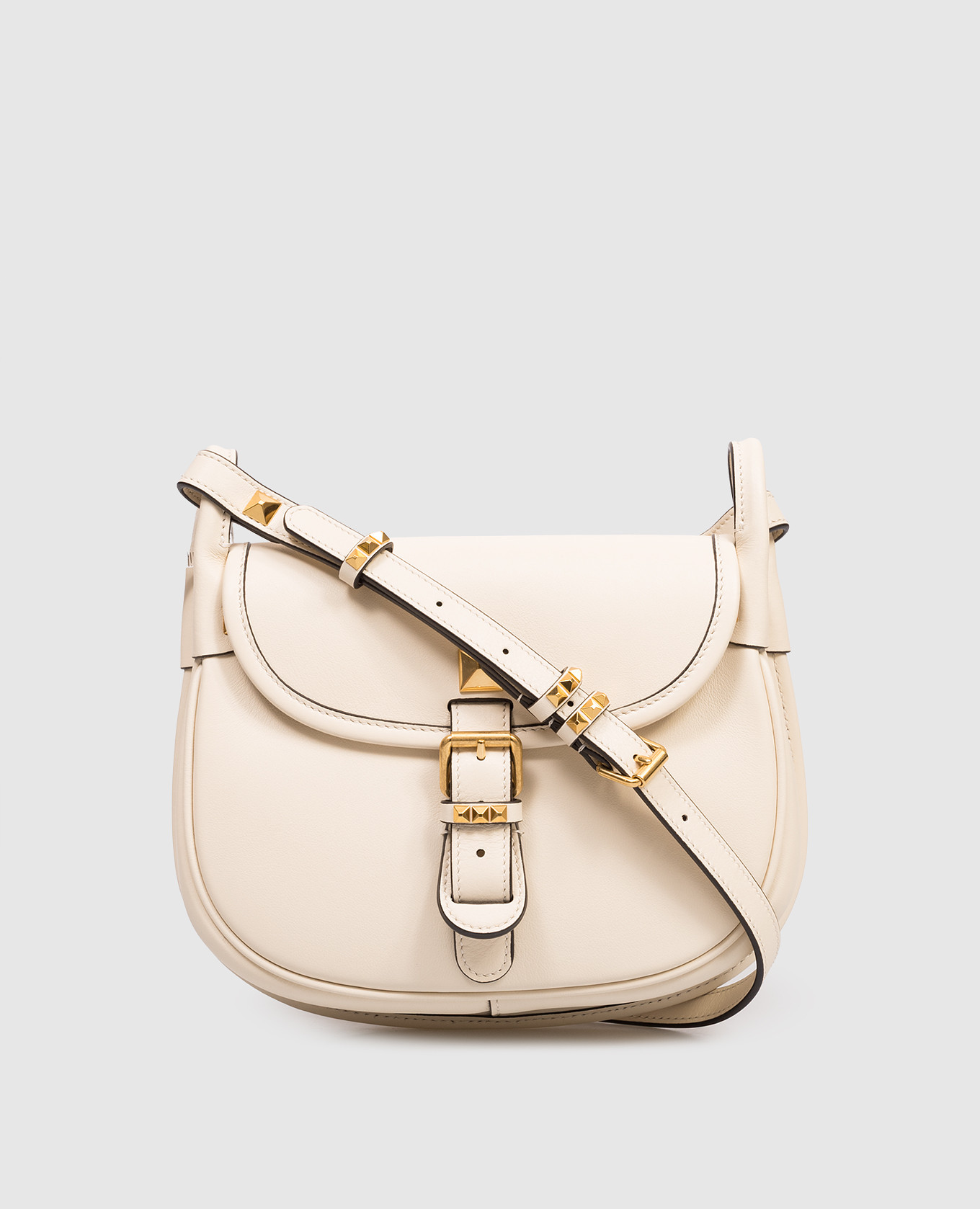 

Beige leather saddle bag Valentino