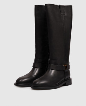 Twinset Black leather boots 262TCP024