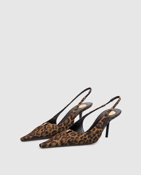 Saint Laurent BABYLONE BRETEUIL leopard print slingbacks A001KIAAC9R