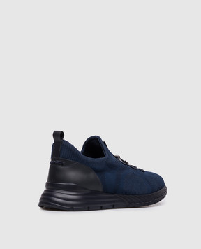 Stefano Ricci Blue sneakers with textured logo UV689G2459TSWY