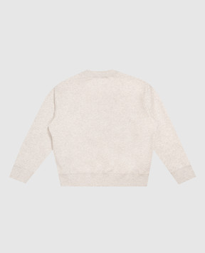 Palm Angels Children's gray melange sweatshirt with print F6PAJBSW102