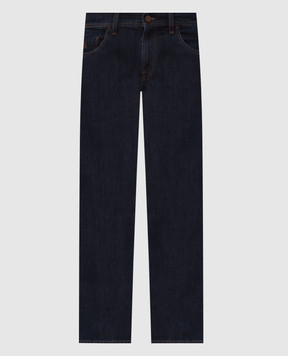 Scissor Scriptor Blue jeans with logo patch COSTANTINOT401862