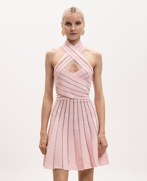 Balmain Pink mini dress HF1R5203KK01