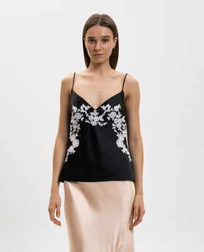 Ermanno Scervino Black top with lace D482L319APXZV