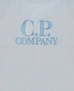C.P. Company Blue T-shirt with embroidered logo CNM00QLAA171014