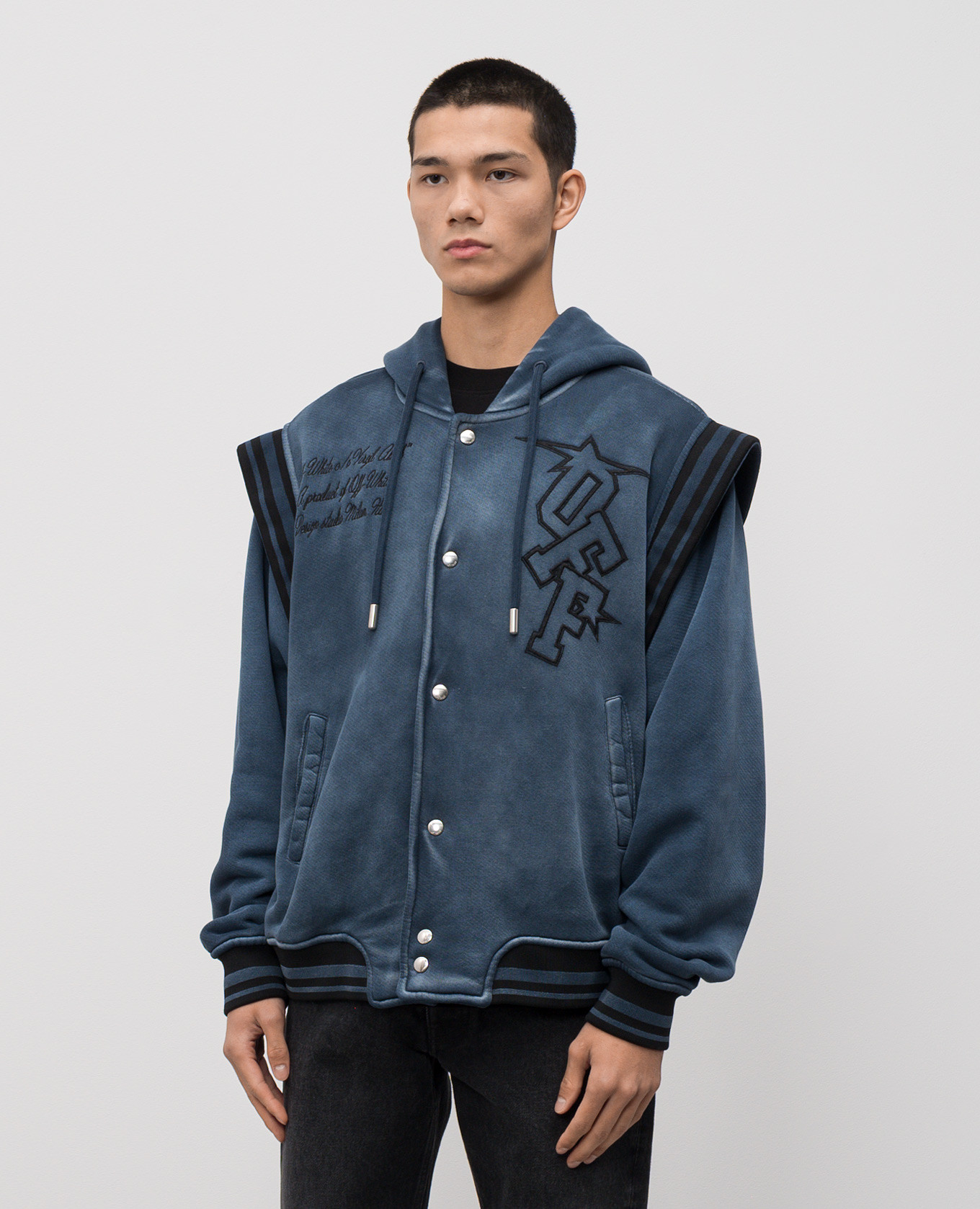 Blue sports jacket with logo Off-White 3