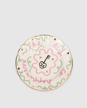 Bitossi Home White porcelain bread plate Key PAN00104