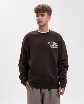AMIRI Brown sweatshirt with branded embroidery AM426JR010
