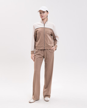 Peserico Brown wool pants P0493403464