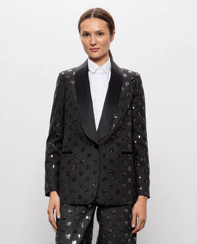 Peserico Gray jacket with sequins A01743D03707