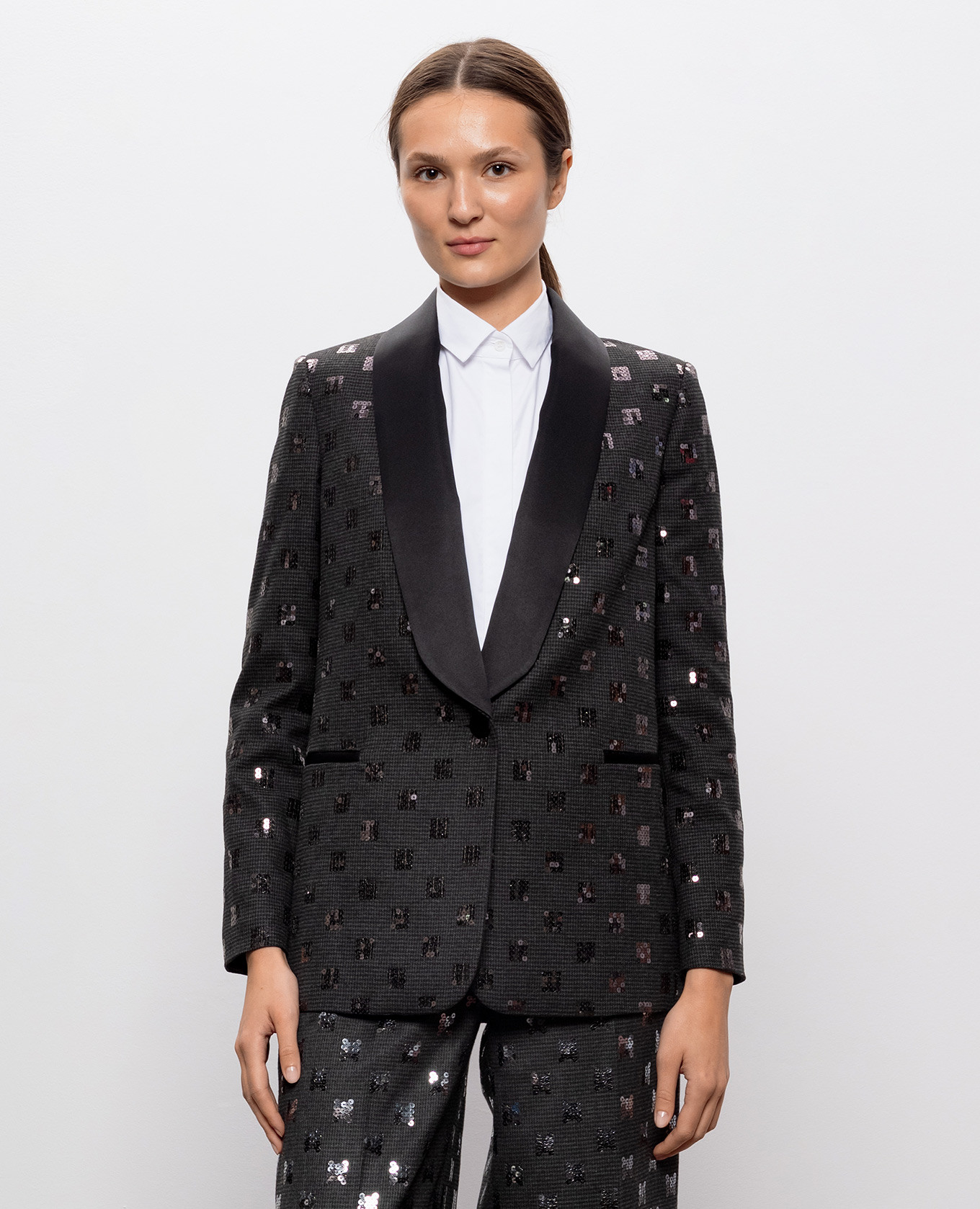 Gray jacket with sequins Peserico 3